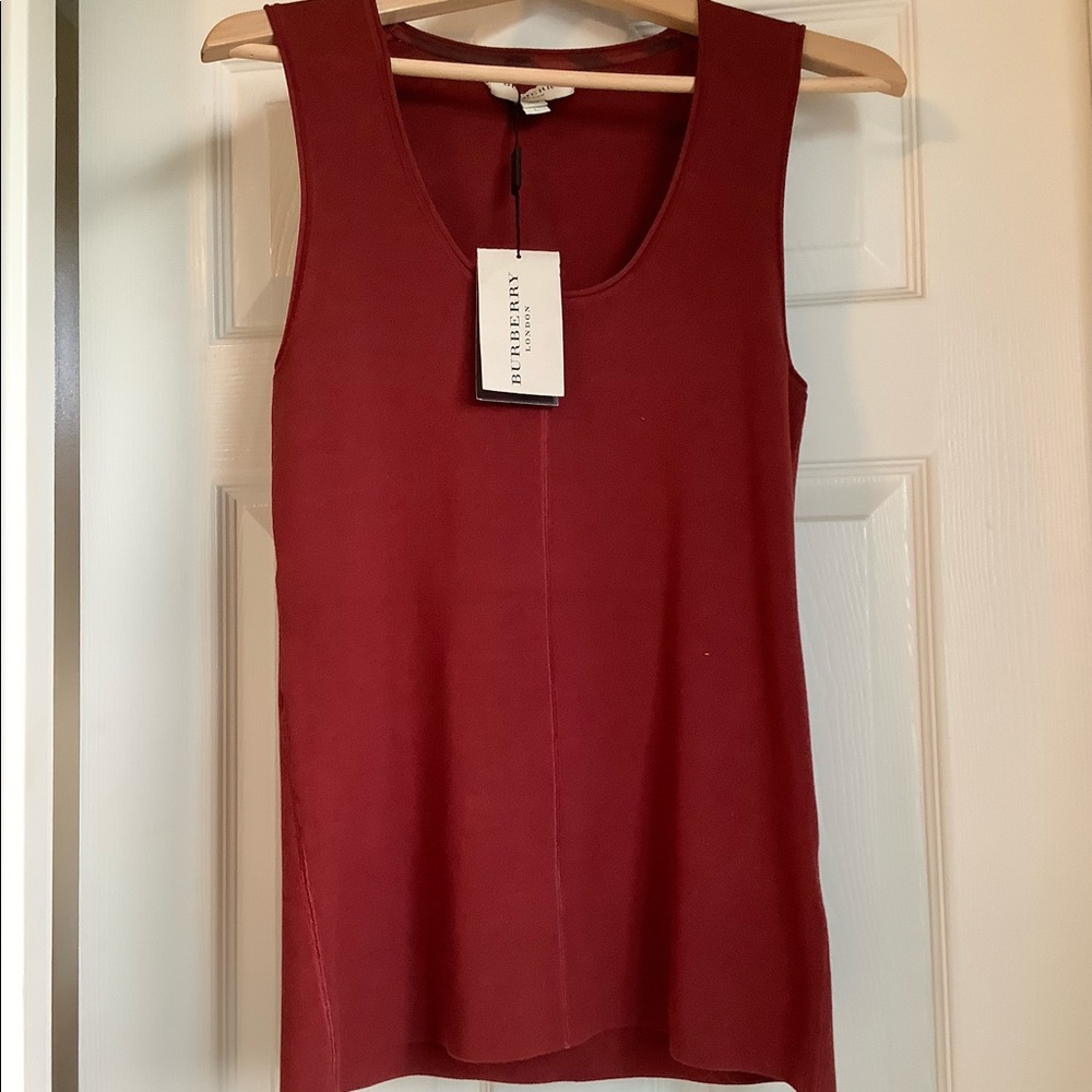 Burberry silk knit tank NWT